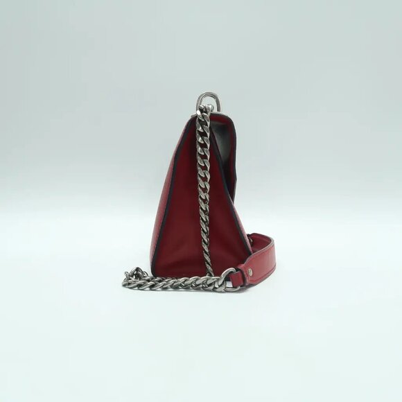 PRADA Monochrome Red Leather Shoulder Bag 891-032625 - Picture 4 of 12